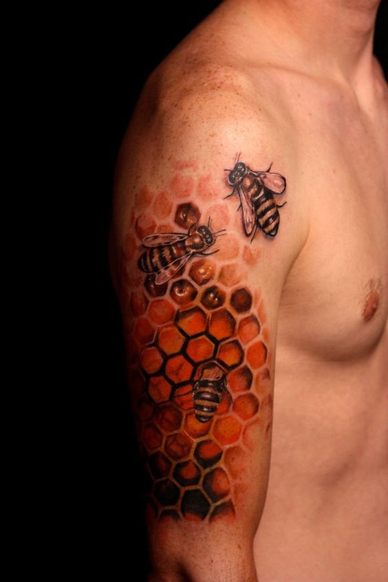 Arm Bee Tattoos 