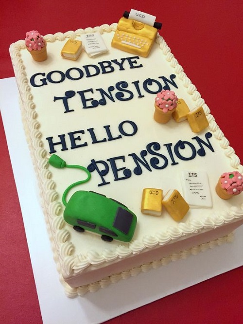 Simple Job Holder Retirement Cake
