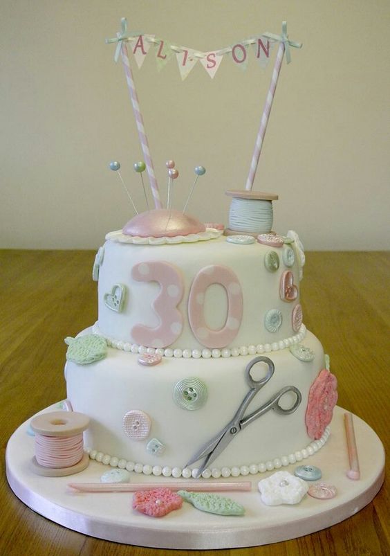 2 Tier Cake with Stitching Equipment 