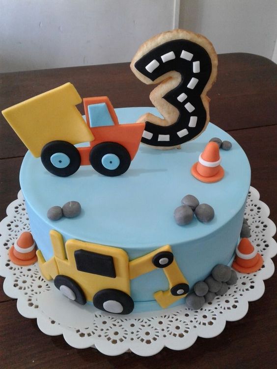3 with Truck on Cake