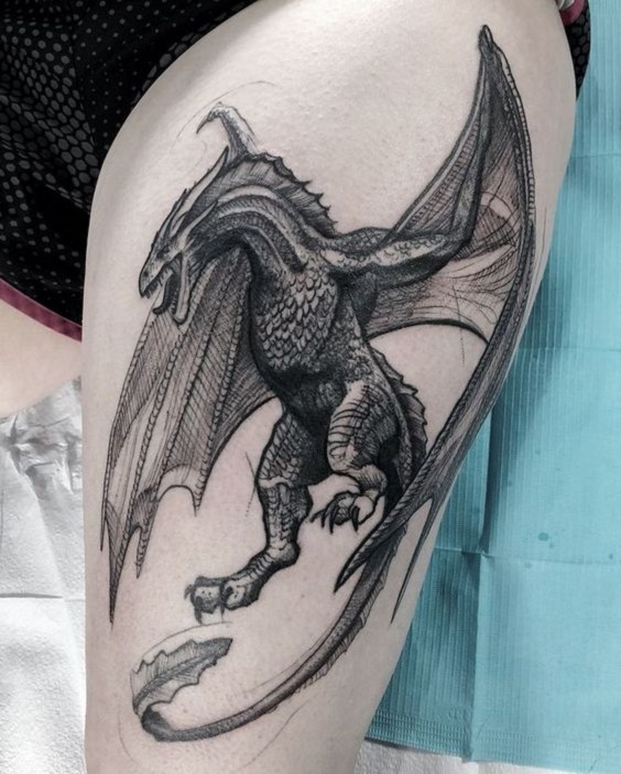 Dragon on Leg