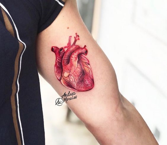 Heart Tattoo in Bicep