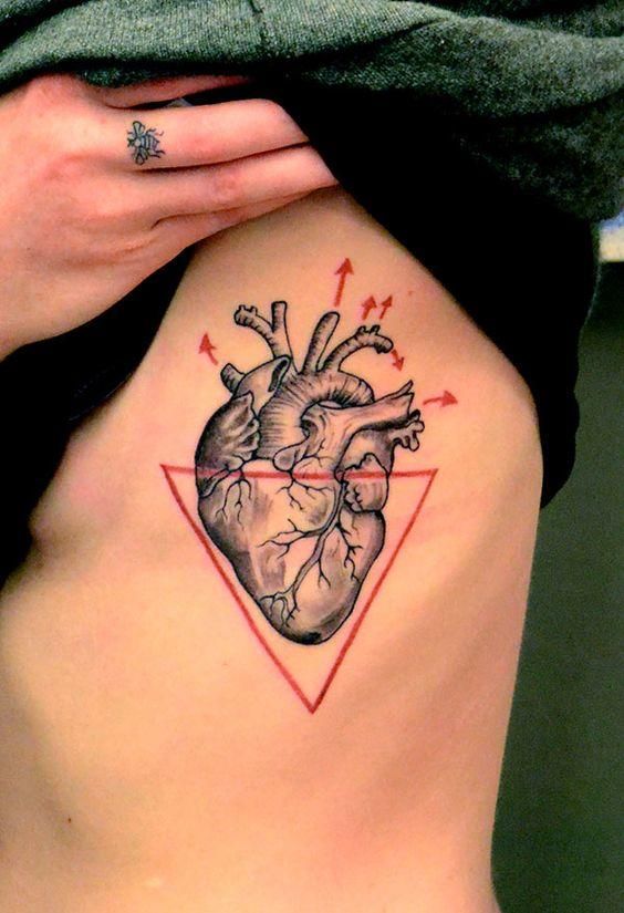 Heart Tattoos in Chest