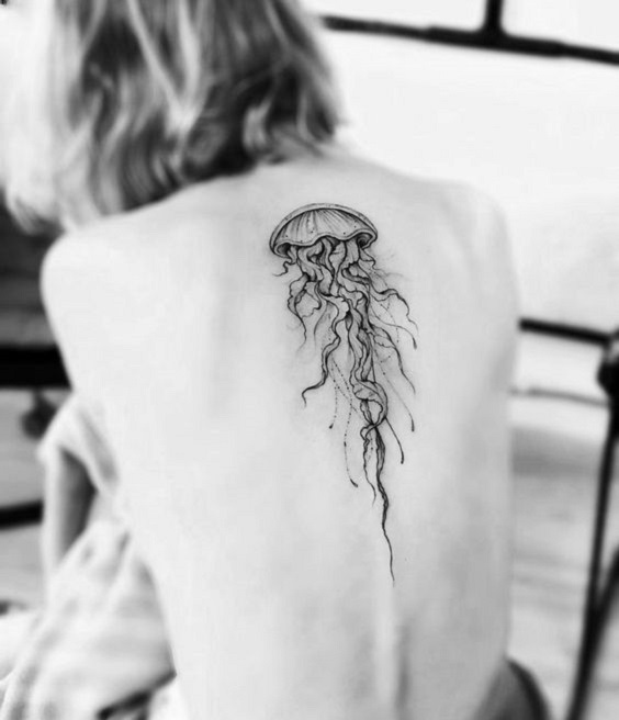 Jellyfish Tattoo on Back 