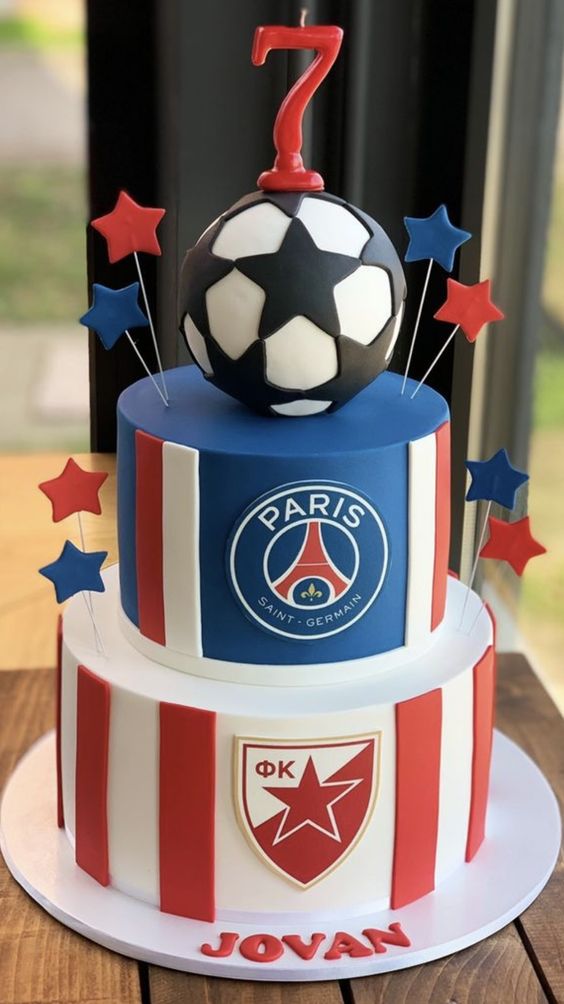 Football and Two Tier Cake
